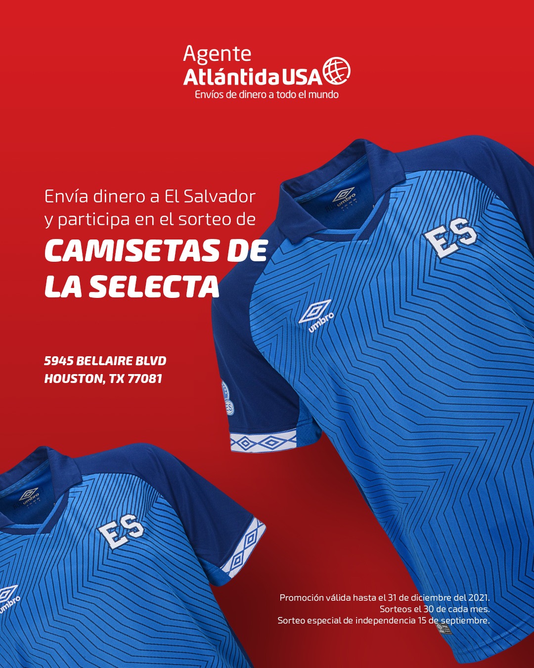 Agente Atlantida y Atlantida Connect regalan camisetas de El Salvador